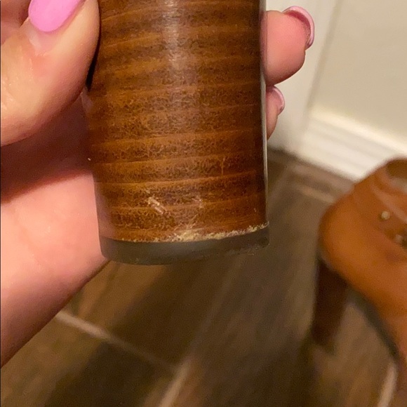 Michael Kors Tan Open Toe Heeled Booties - Picture 5 of 8